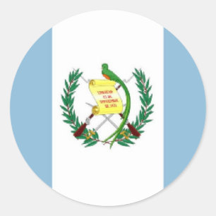 Adesivo Redondo Bandeira da Guatemala
