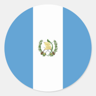 Adesivo Redondo Bandeira da Guatemala