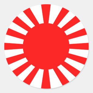 Adesivo Redondo Bandeira da guerra do exército de japonês imperi