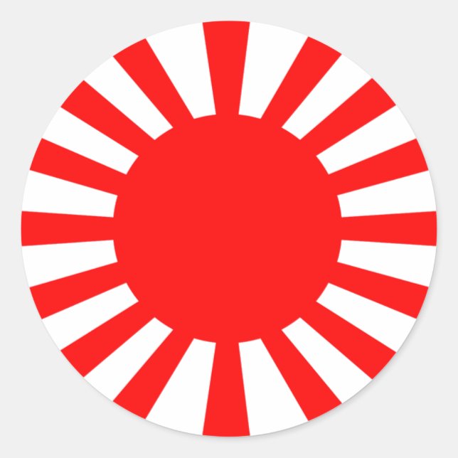 Adesivo Redondo Bandeira da Guerra do Exército Imperial Japonês (Frente)