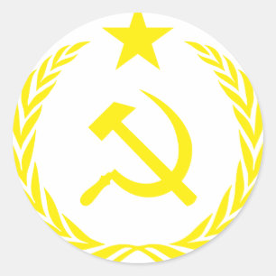 Adesivo Redondo Bandeira da guerra fria de Communiste