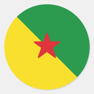 Adesivo Redondo Bandeira da Guiana Francesa