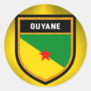 Adesivo Redondo Bandeira da Guiana Francesa