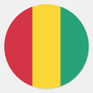 Adesivo Redondo Bandeira da Guiné