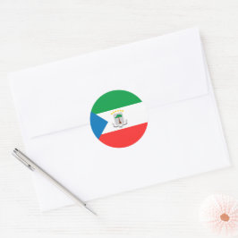 Adesivo Redondo Bandeira da Guiné Equatorial