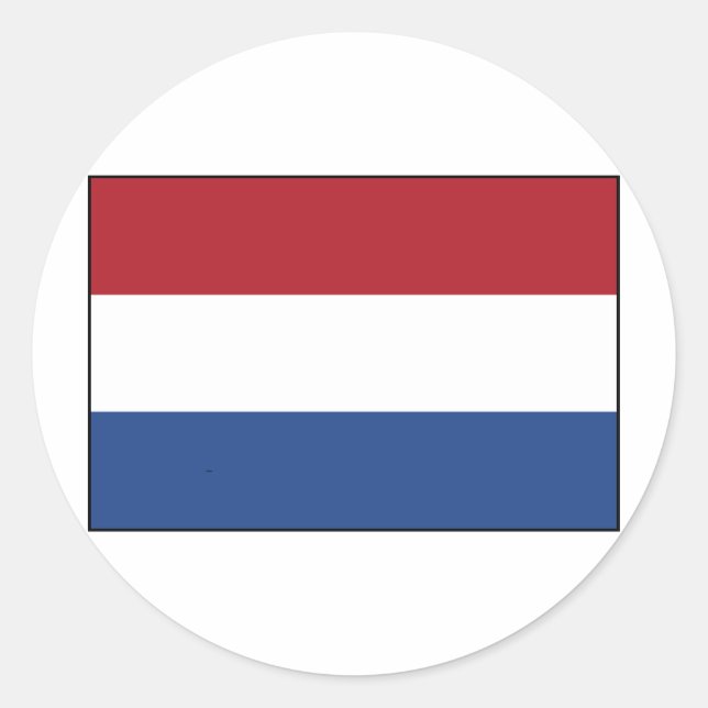 Adesivo Redondo Bandeira da Holanda (Frente)