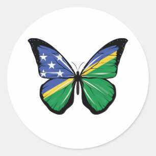 Adesivo Redondo Bandeira da Ilha Salomão