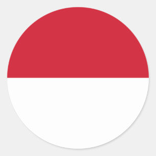 Adesivo Redondo Bandeira da Indonésia