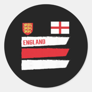 Adesivo Redondo Bandeira da Inglaterra Inglês Futebol Torcedor Hom