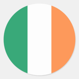 Adesivo Redondo Bandeira da Irlanda