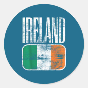 Adesivo Redondo Bandeira da Irlanda Suporte 