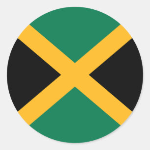 Adesivo Redondo Bandeira da Jamaica