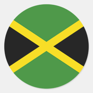 Adesivo Redondo bandeira da Jamaica