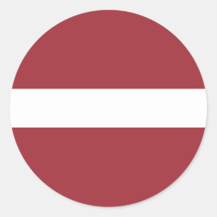 Adesivo Redondo Bandeira da Letónia