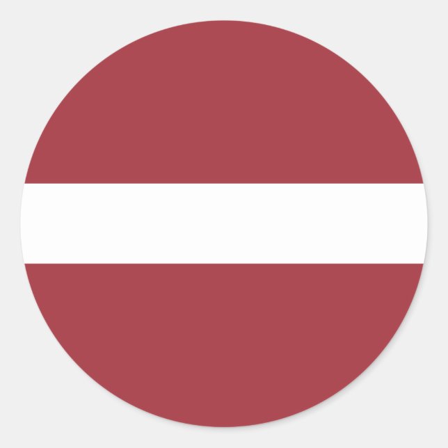 Adesivo Redondo Bandeira da Letónia (Frente)