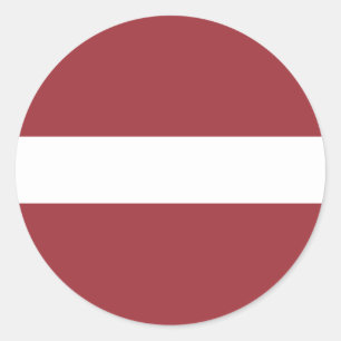 Adesivo Redondo Bandeira da Letônia