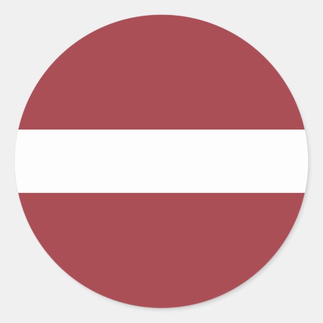 Adesivo Redondo Bandeira da Letônia (Frente)