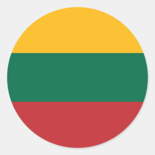 Adesivo Redondo Bandeira da Lituânia