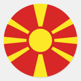 Adesivo Redondo Bandeira da Macedônia