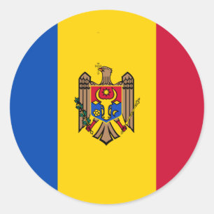 Adesivo Redondo Bandeira da Moldávia, Bandeira da Moldávia