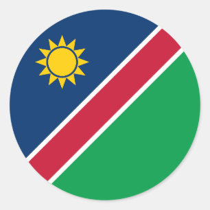 Adesivo Redondo Bandeira da Namíbia