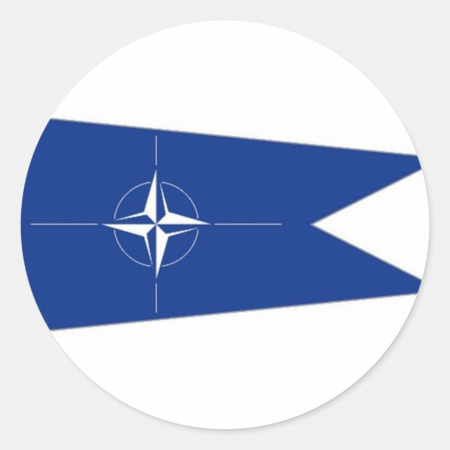Adesivo Redondo Bandeira da NATO (Frente)