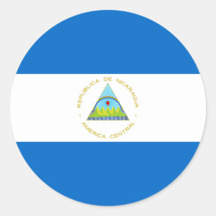Adesivo Redondo Bandeira da Nicarágua