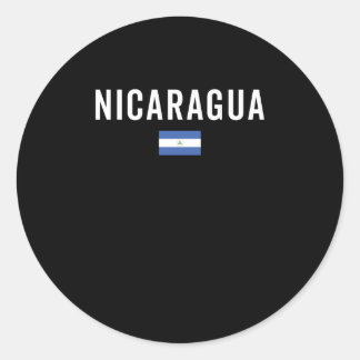 Adesivo Redondo Bandeira da Nicarágua - Bandeira Patriótica