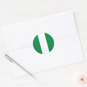 Adesivo Redondo Bandeira da Nigéria