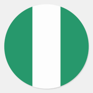Adesivo Redondo Bandeira da Nigéria