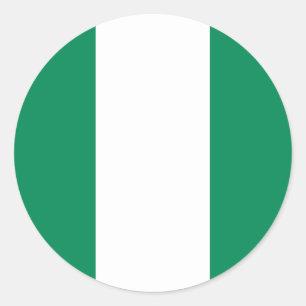 Adesivo Redondo Bandeira da Nigéria (nigeriana)