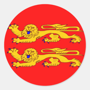 Adesivo Redondo Bandeira da Normandia