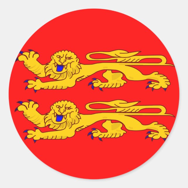 Adesivo Redondo Bandeira da Normandia (Frente)