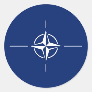 Adesivo Redondo Bandeira da OTAN