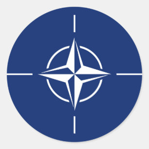 Adesivo Redondo Bandeira da OTAN