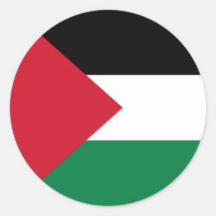 Adesivo Redondo Bandeira da Palestina