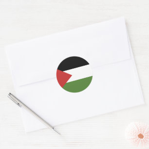 Adesivo Redondo bandeira da Palestina