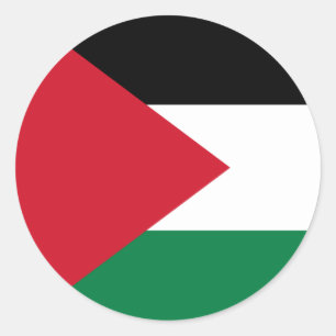 Adesivo Redondo Bandeira da Palestina (Palestina)