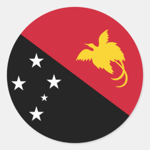 Adesivo Redondo Bandeira da Papua-Nova Guiné, Bandeira da Papua-N