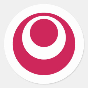 Adesivo Redondo Bandeira da prefeitura de Okinawa