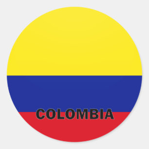 Adesivo Redondo Bandeira da qualidade de Colômbia Roundel