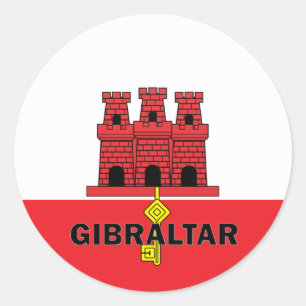 Adesivo Redondo Bandeira da qualidade de Gibraltar Roundel