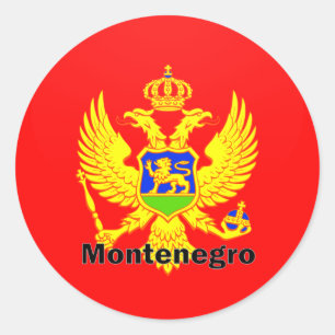 Adesivo Redondo Bandeira da qualidade de Montenegro Roundel