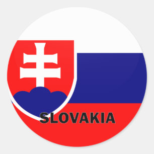 Adesivo Redondo Bandeira da qualidade de Slovakia Roundel