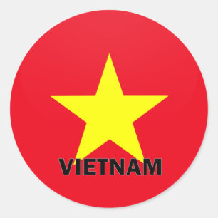 Adesivo Redondo Bandeira da qualidade de Vietnam Roundel
