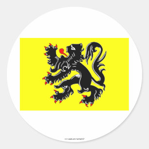 Adesivo Redondo Bandeira da região de Flanders
