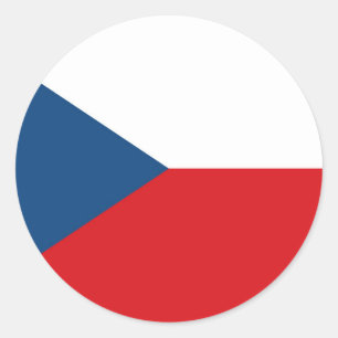 Adesivo Redondo Bandeira da República Checa