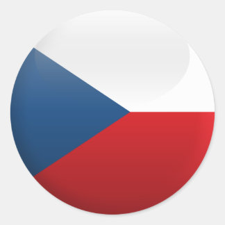 Adesivo Redondo Bandeira da República Checa