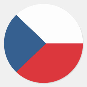 Adesivo Redondo Bandeira da República Checa