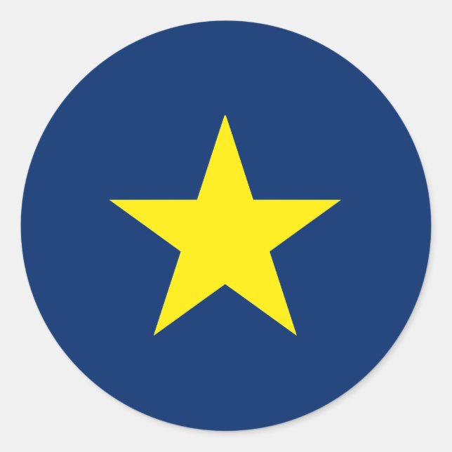 Adesivo Redondo Bandeira da República do Texas (Frente)